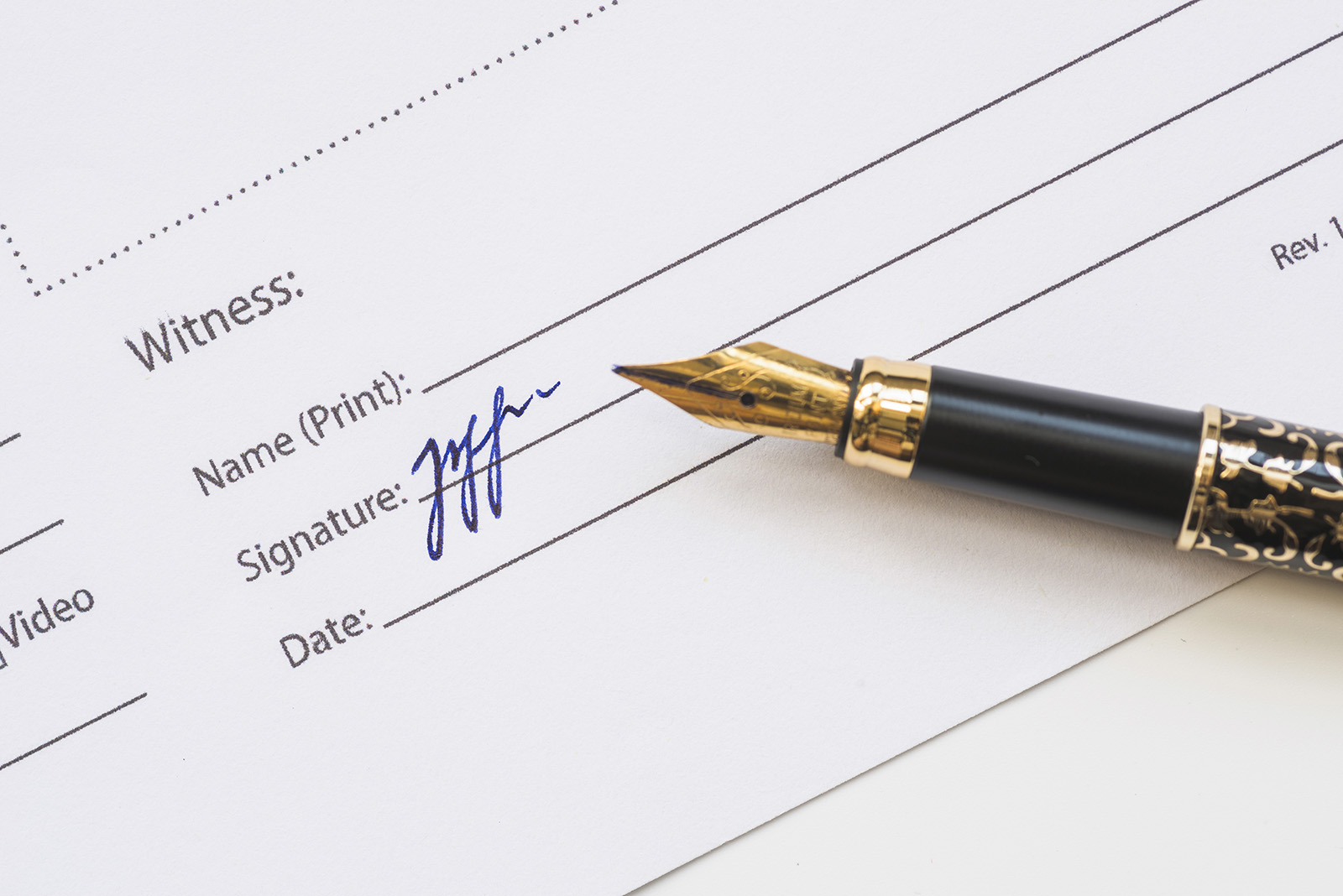 Signature on a small estate affidavit