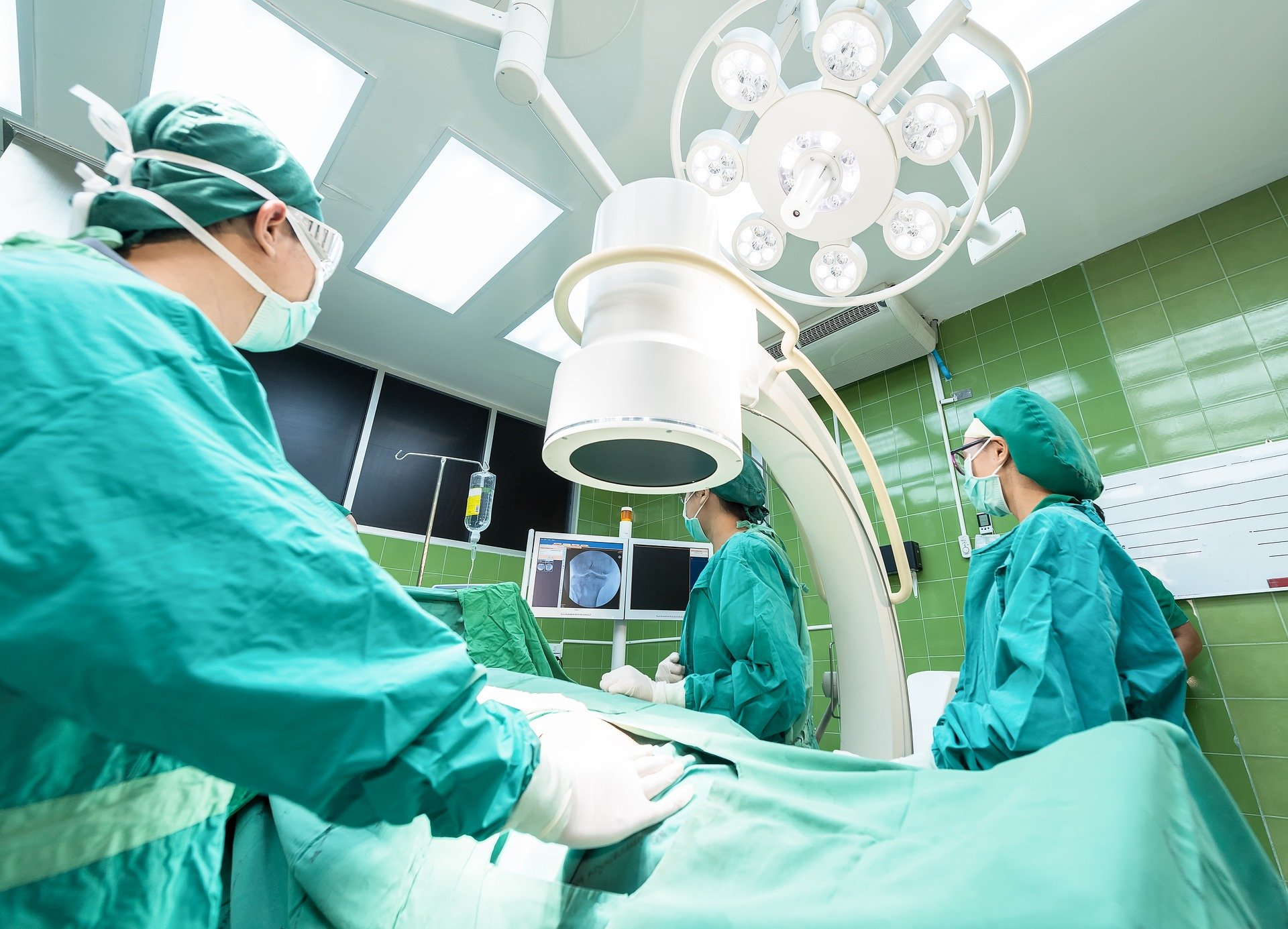 Doctors wearing scrub suit in an operating room